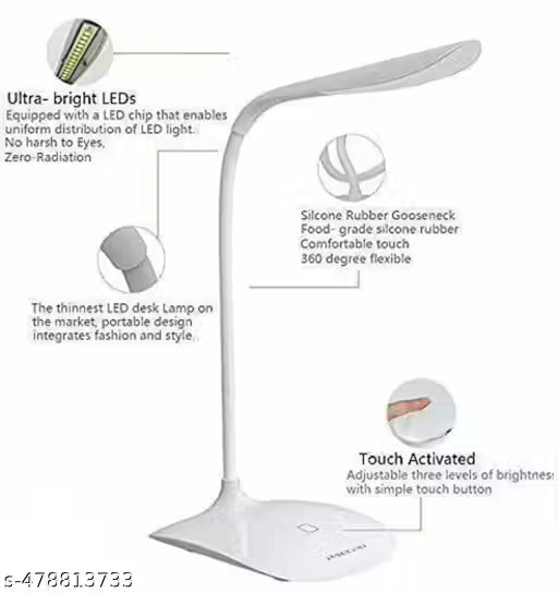 Sleek LED Study Lamp with Total Adjustability